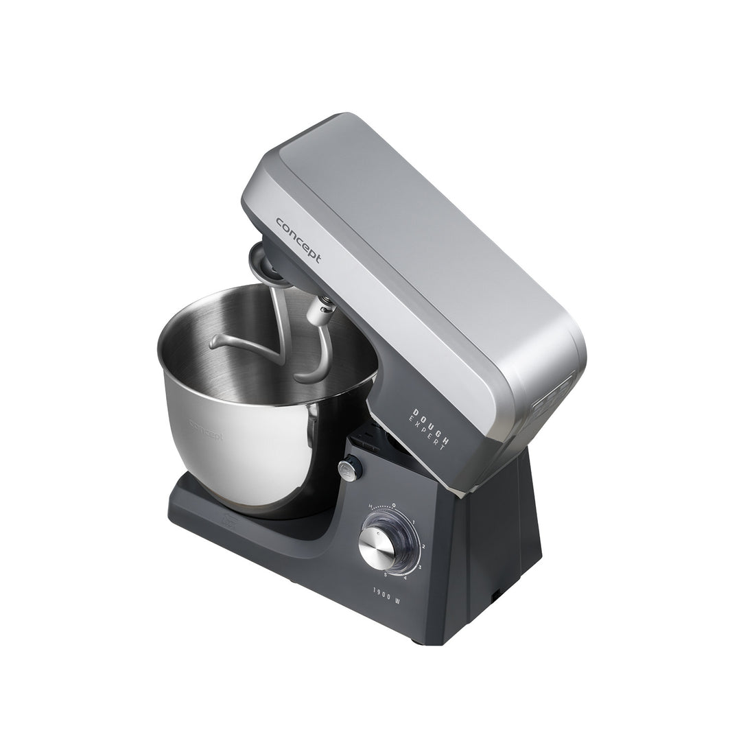 Bátidora planetaria Concept Dough Expert, potencia de 1900 W, gancho doble, función de calentamiento del bol, 6 velocidades diferentes, RM6010