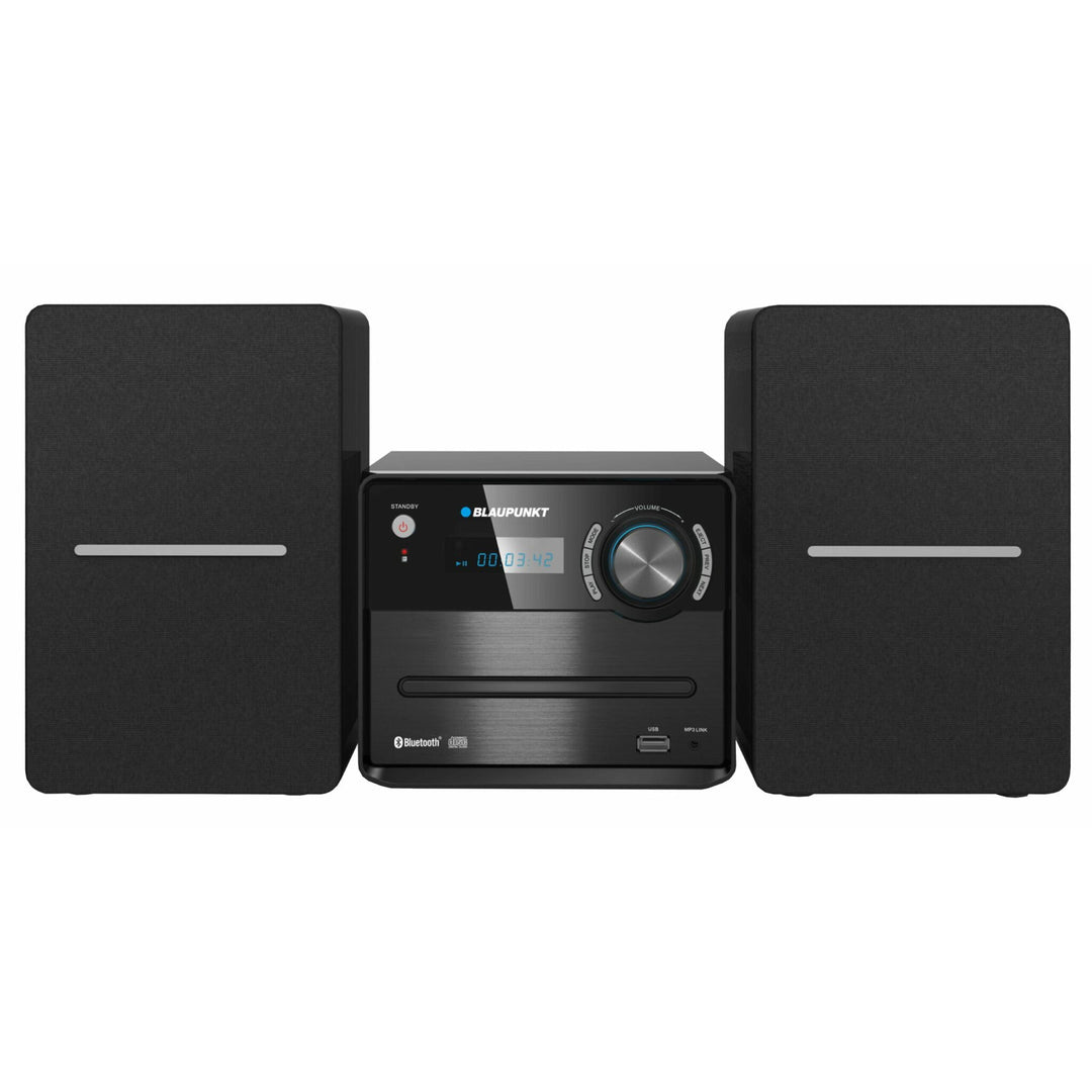 Microtorre Blaupunkt, potencia 30 W, radio FM, entrada AUX, conector USB, Bluetooth, MS13BT