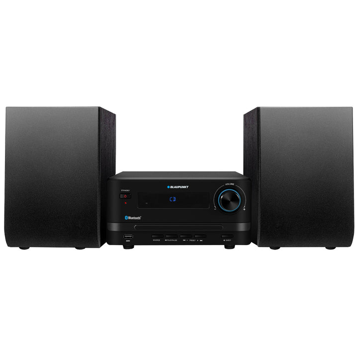 Microtorre Blaupunkt, potencia 45 W, radio FM, entrada AUX y conector USB, Bluetooth, MS14BT