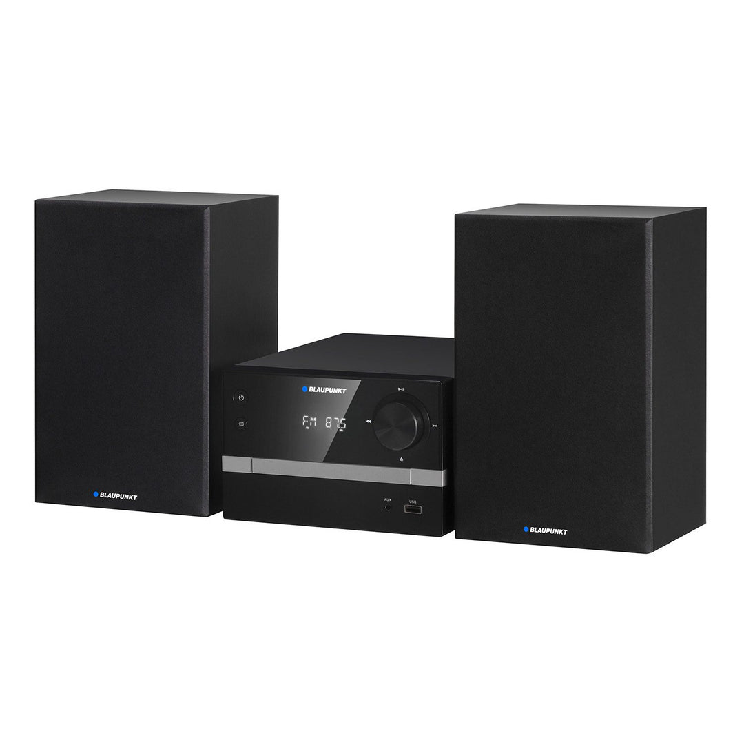 Microtorre Blaupunkt, Bluetooth, radio FM, potencia 20 W RMS, reloj con función de alarma, CD/MP3/USB/AUX, MS9BT
