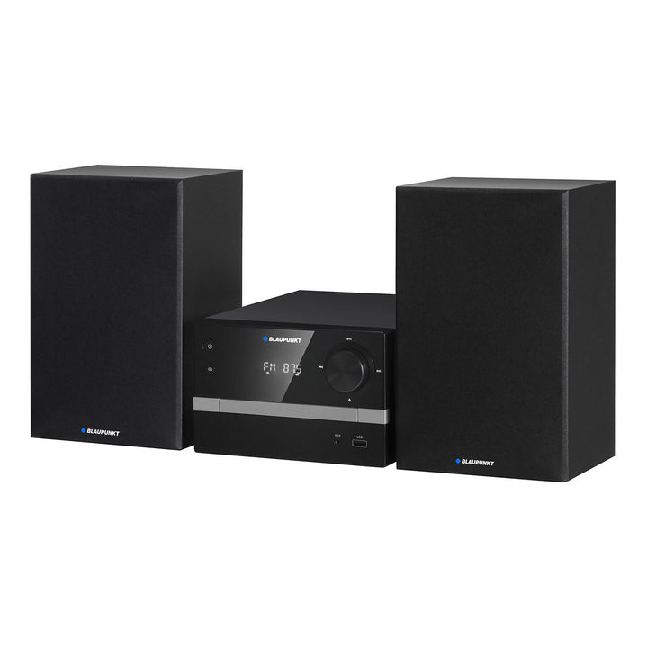 Microtorre Blaupunkt, Bluetooth, radio FM, potencia 20 W RMS, reloj con función de alarma, CD/MP3/USB/AUX, MS9BT