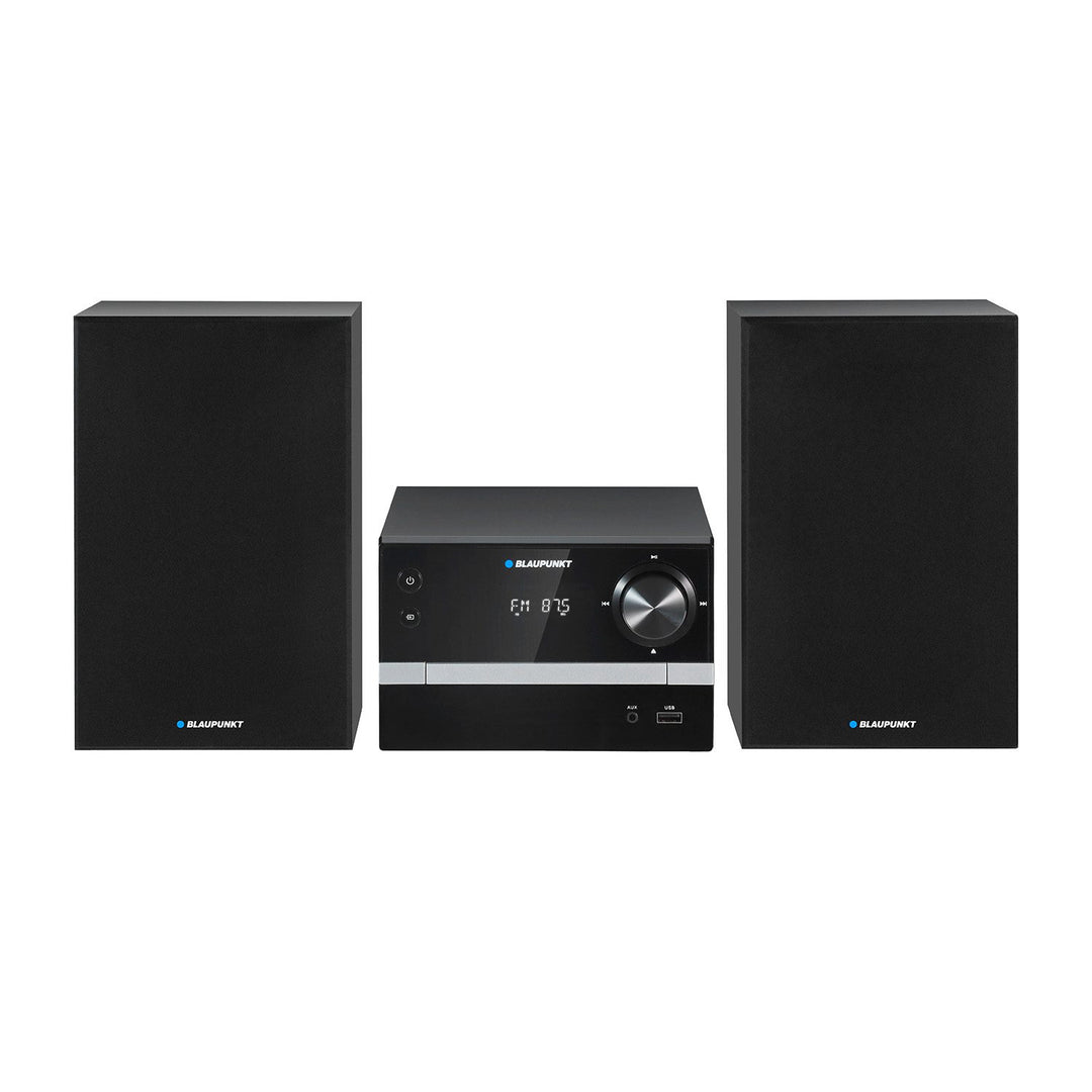 Microtorre Blaupunkt, Bluetooth, radio FM, potencia 20 W RMS, reloj con función de alarma, CD/MP3/USB/AUX, MS9BT