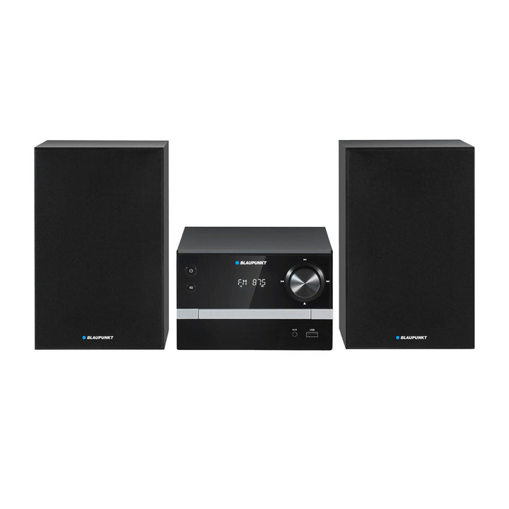 Microtorre Blaupunkt, Bluetooth, radio FM, potencia 20 W RMS, reloj con función de alarma, CD/MP3/USB/AUX, MS9BT