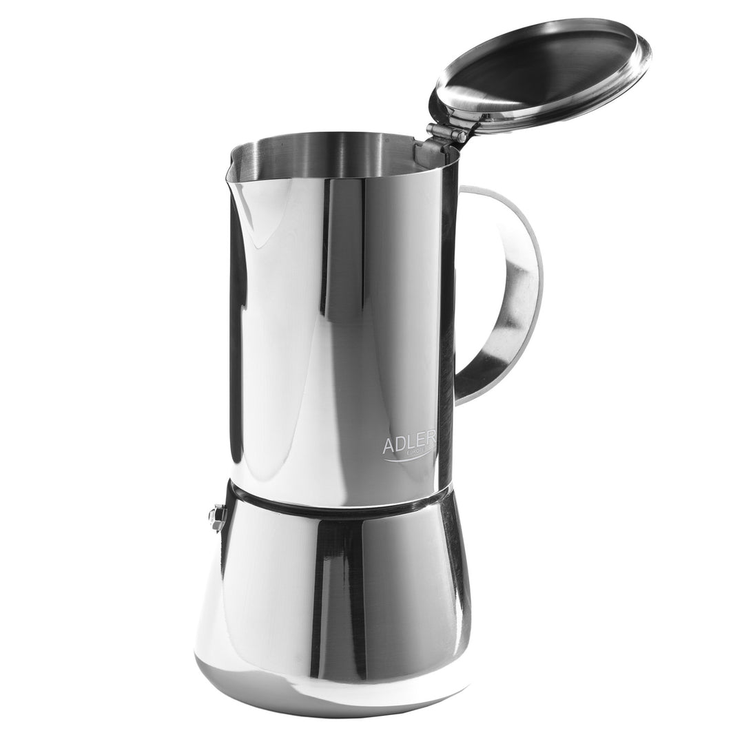 Cafetera Adler, cafetera espresso, capacidad 620 ml, color acero plateado, AD 4417