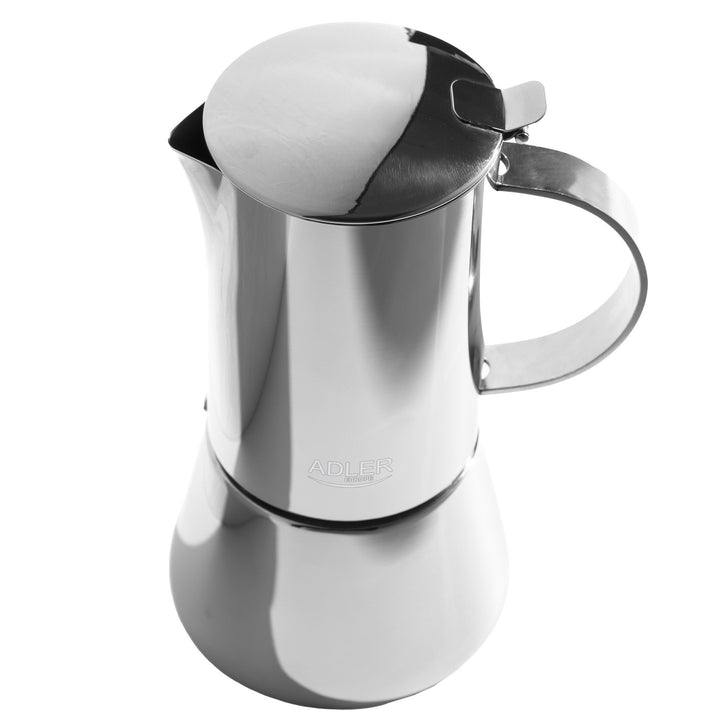 Cafetera Adler, cafetera espresso, capacidad 620 ml, color acero plateado, AD 4417