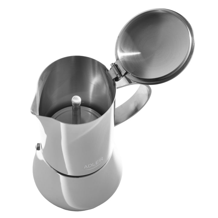 Cafetera Adler, cafetera espresso, capacidad 620 ml, color acero plateado, AD 4417