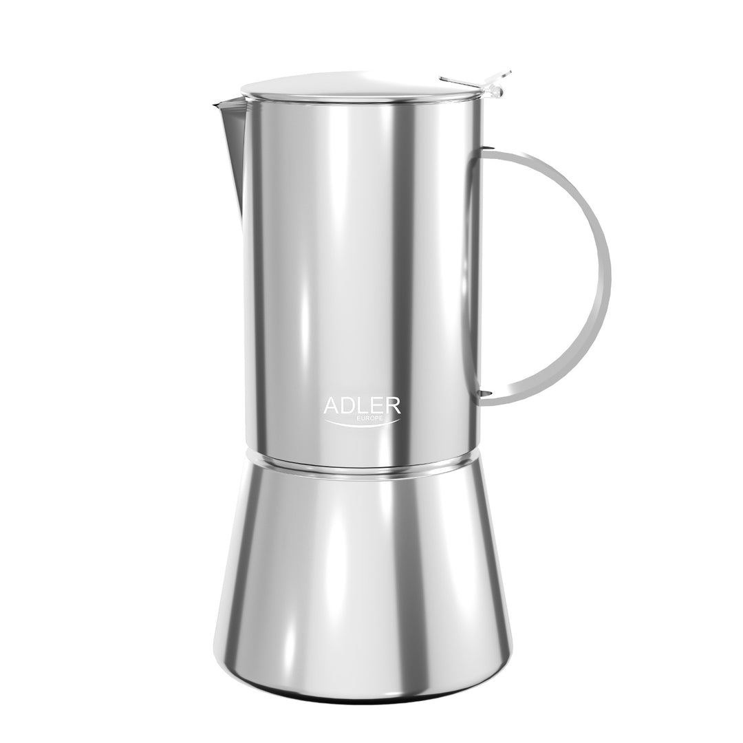 Cafetera Adler, cafetera espresso, capacidad 620 ml, color acero plateado, AD 4417