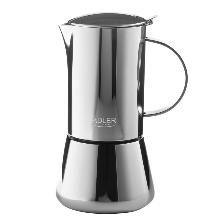 Cafetera Adler, cafetera espresso, capacidad 620 ml, color acero plateado, AD 4417