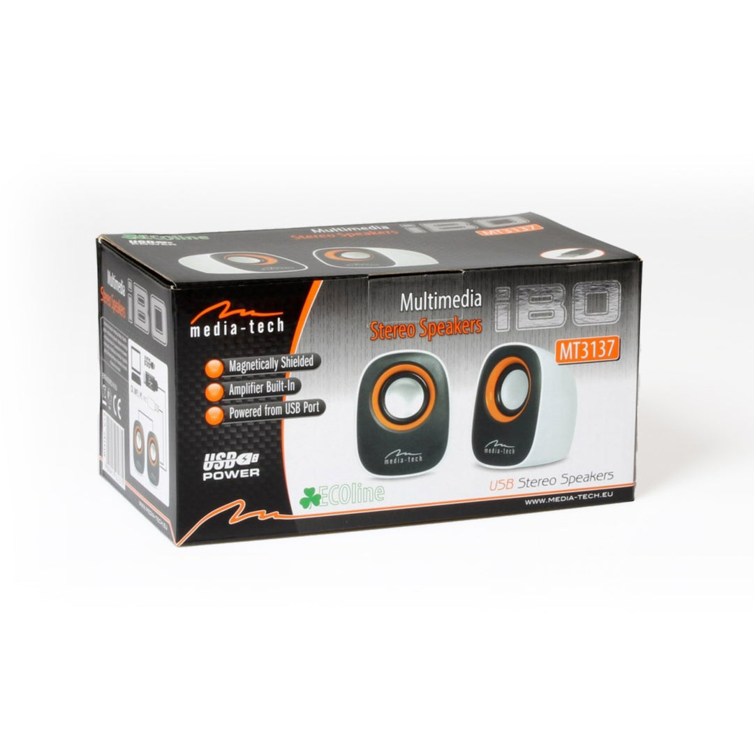 Altavoces para ordenador 2.0 con alimentación USB, Media-Tech, MT3137