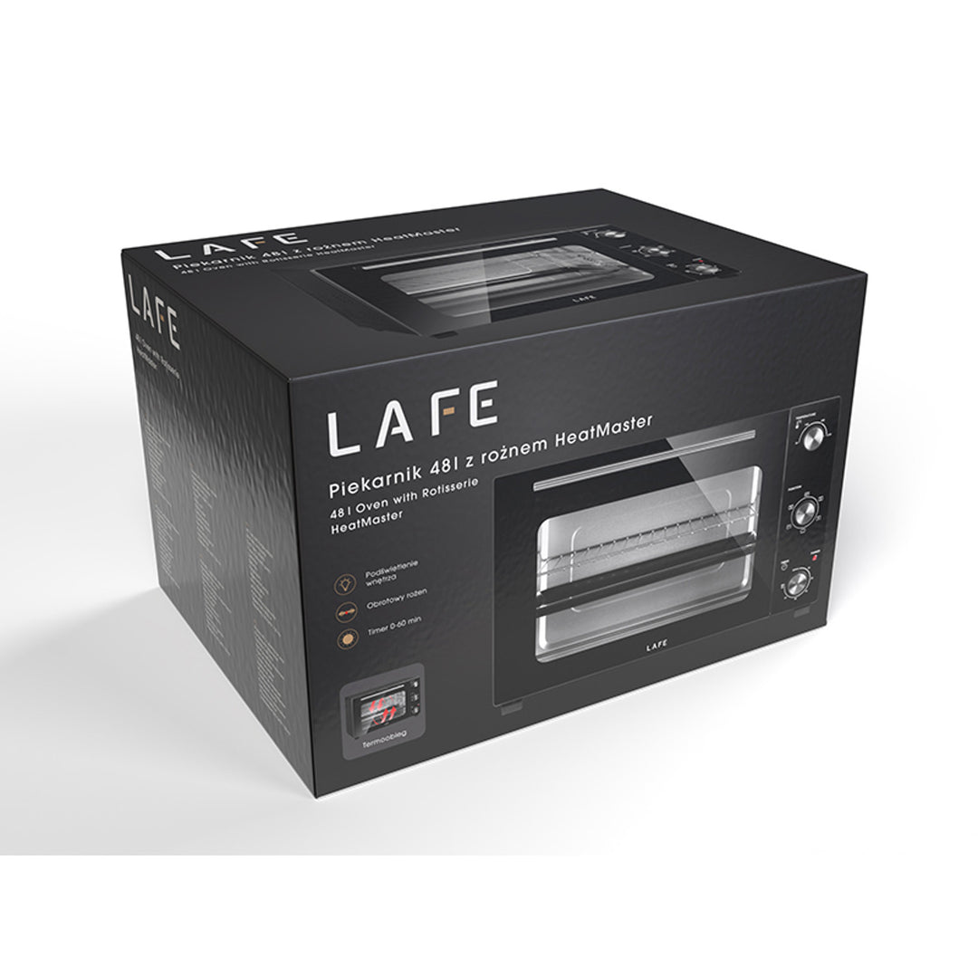 Horno eléctrico Lafe, capacidad 48 l, potencia 1800 W, ventilador, HeatMaster