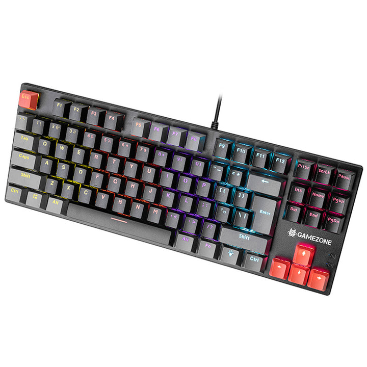 Teclado mecánico Tracer, retroiluminación multicolor, GAMEZONE Blade 87