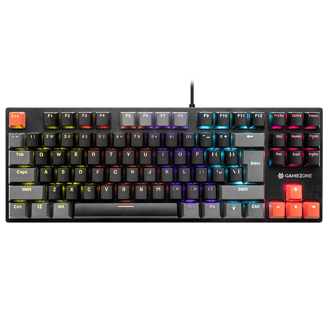 Teclado mecánico Tracer, retroiluminación multicolor, GAMEZONE Blade 87