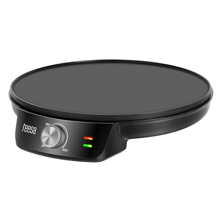 Crepera Teesa, sartén eléctrica para crepes, diámetro de la placa 30 cm, potencia 1200 W, TSA3235