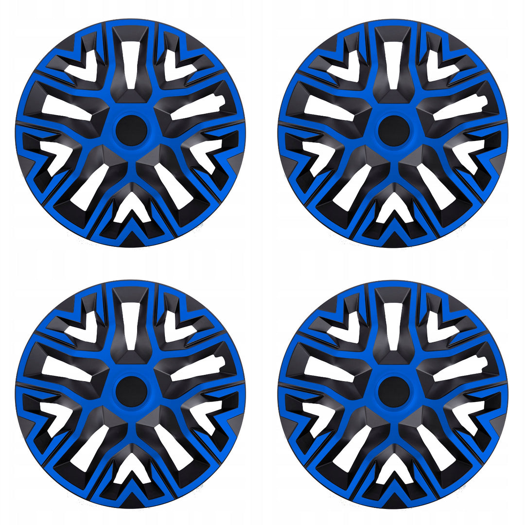 Tapacubos universales 15'' NRM The Best Bicolor azul-negro 4 unidades