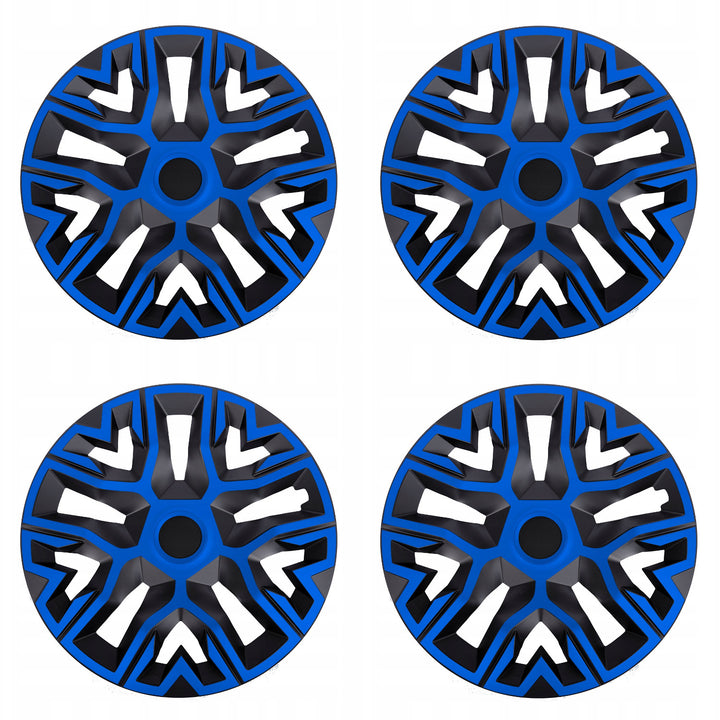 Tapacubos universales 15'' NRM The Best Bicolor azul-negro 4 unidades