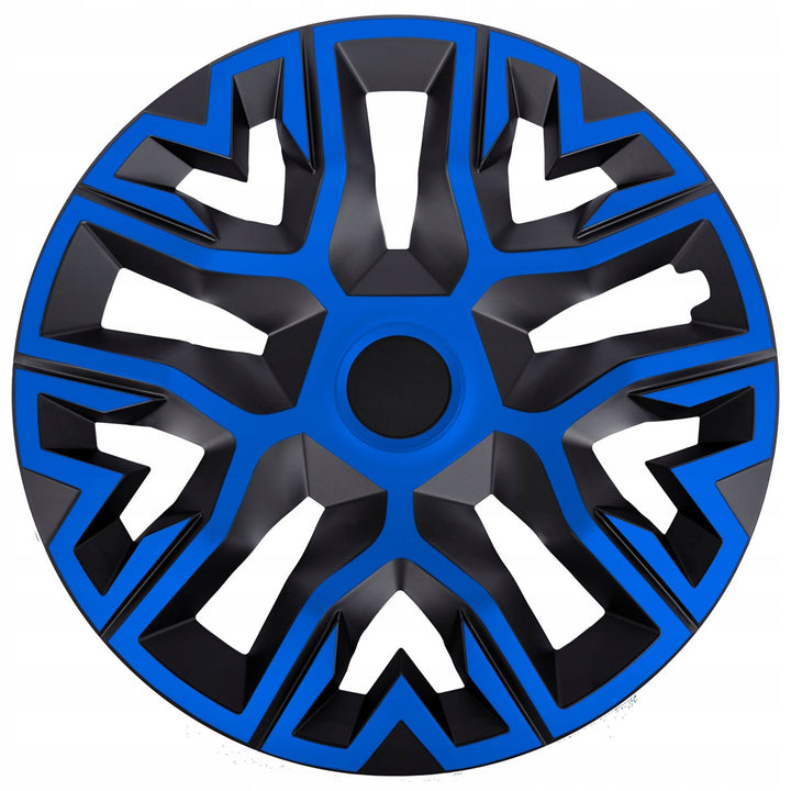 Tapacubos universales 15'' NRM The Best Bicolor azul-negro 4 unidades