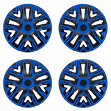 Tapacubos universales 16'' NRM The Best Bicolor azul-negro 4 unidades