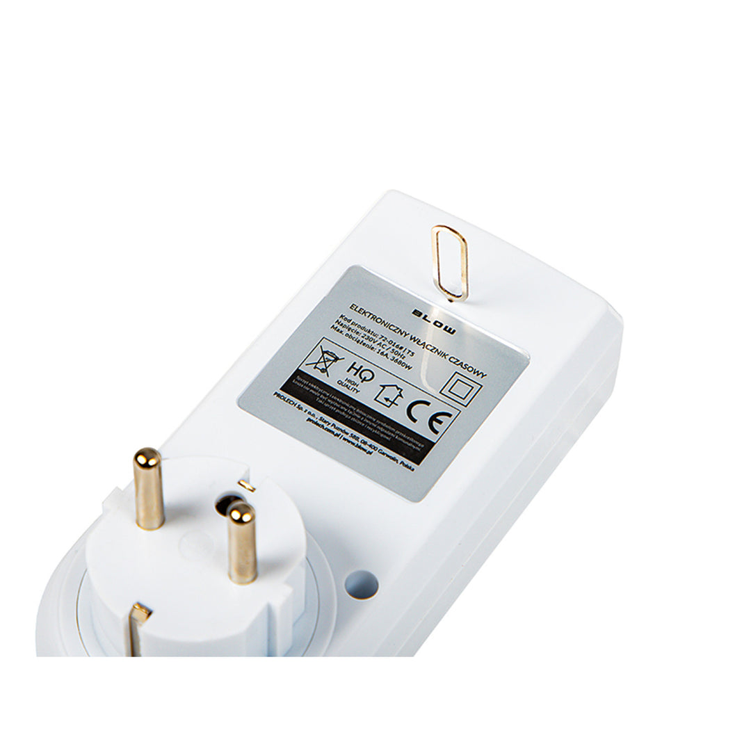 Programador temporizador digital Blow, pantalla LCD, precisión +/- 1 minuto al mes, 16 combinaciones de funcionamiento diferentes, 72-016#