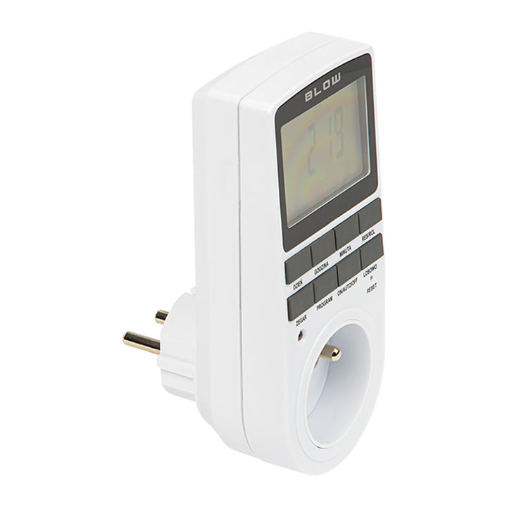 Programador temporizador digital Blow, pantalla LCD, precisión +/- 1 minuto al mes, 16 combinaciones de funcionamiento diferentes, 72-016#