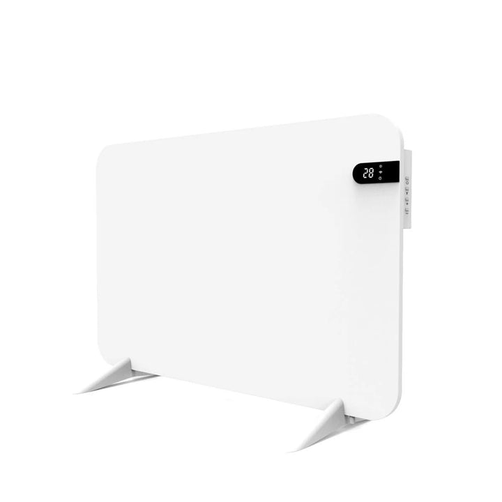 Radiador eléctrico Cronos, color blanco, potencia 450 W, calienta habitaciones de hasta 14 m², termostato integrado, control por mando a distancia, función de detección de ventanas abiertas, patas incluidas, WFH-450TW.
