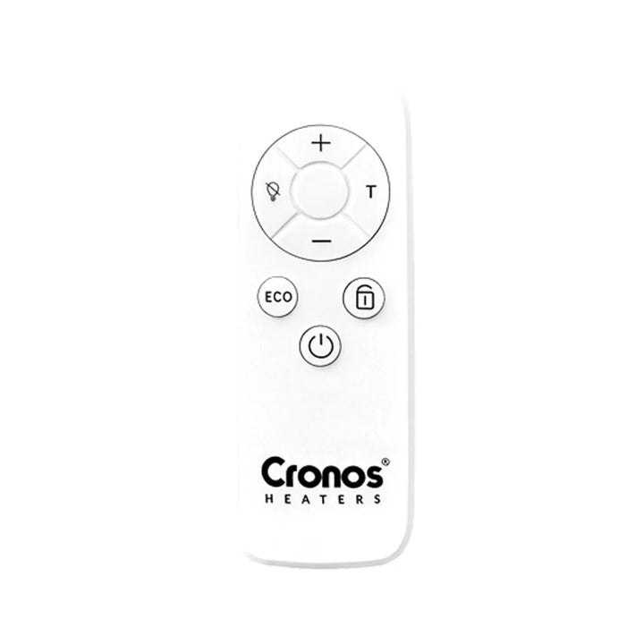 Radiador eléctrico Cronos, color blanco, potencia 450 W, calienta habitaciones de hasta 14 m², termostato integrado, control por mando a distancia, función de detección de ventanas abiertas, patas incluidas, WFH-450TW.