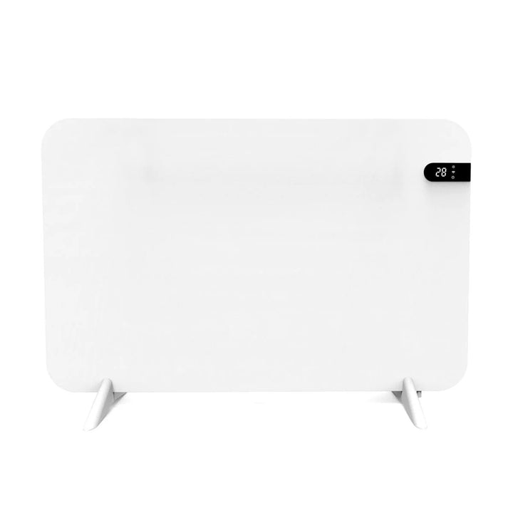 Radiador eléctrico Cronos, color blanco, potencia 450 W, calienta habitaciones de hasta 14 m², termostato integrado, control por mando a distancia, función de detección de ventanas abiertas, patas incluidas, WFH-450TW.