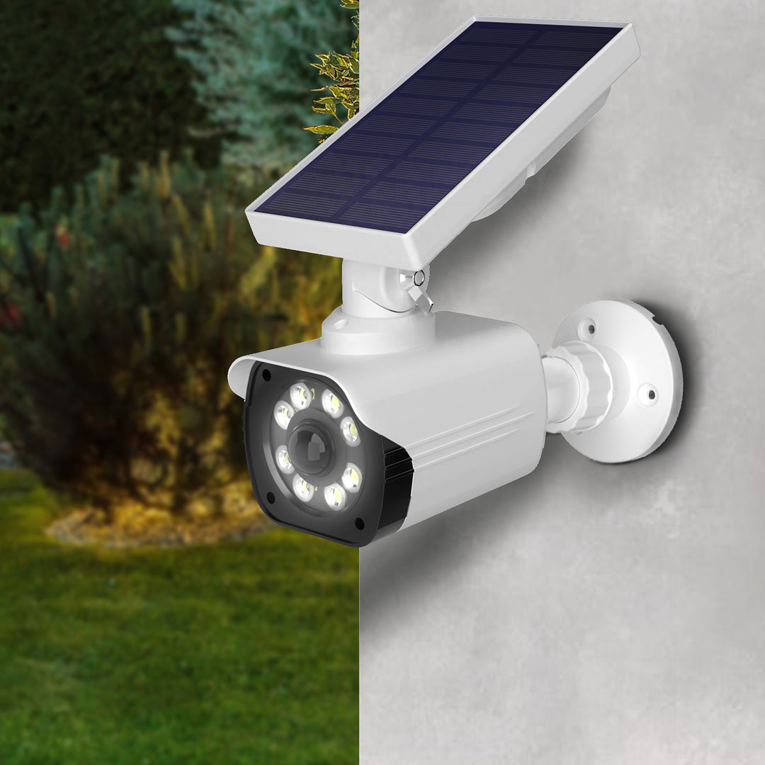 Cámara solar falsa, LED parpadeante, sensor de movimiento, iluminación LED, pegatina gratis, SOL1800S, 2 unidades