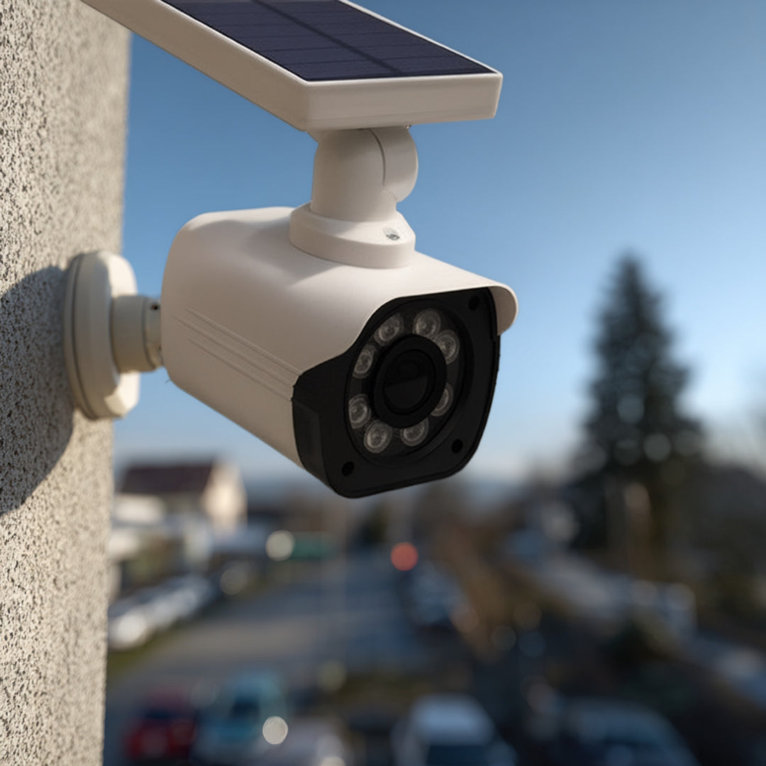 Cámara solar falsa, LED parpadeante, sensor de movimiento, iluminación LED, pegatina gratis, SOL1800S, 2 unidades
