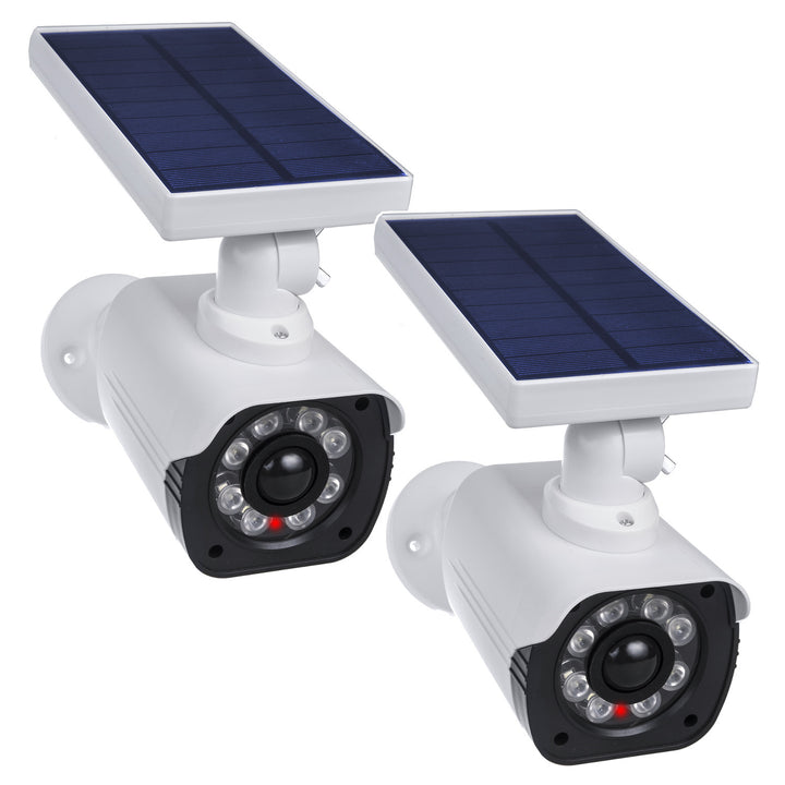Cámara solar falsa, LED parpadeante, sensor de movimiento, iluminación LED, pegatina gratis, SOL1800S, 2 unidades