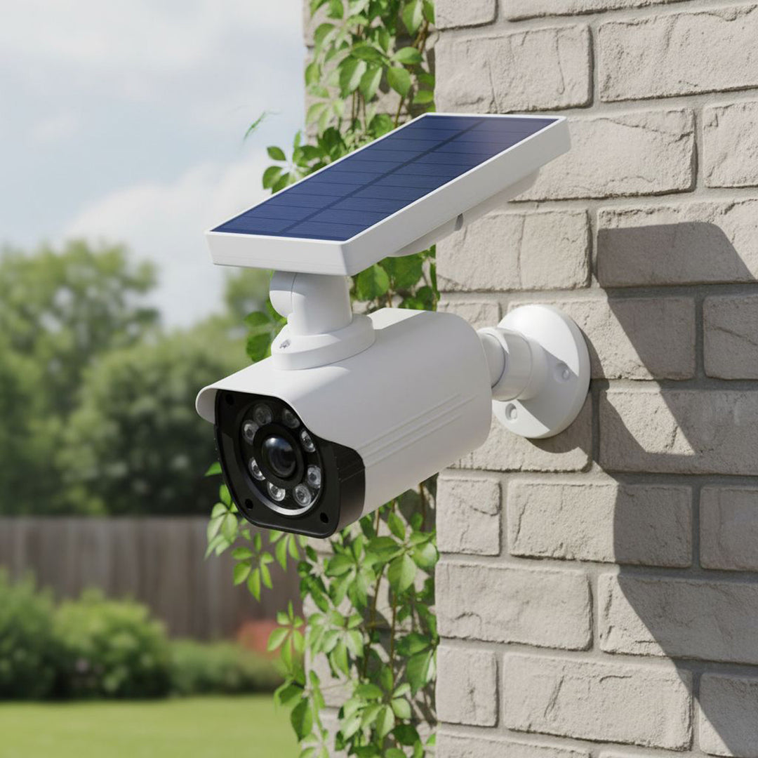 Cámara solar falsa, LED parpadeante, sensor de movimiento, iluminación LED, pegatina gratis, SOL1800S, 4 unidades