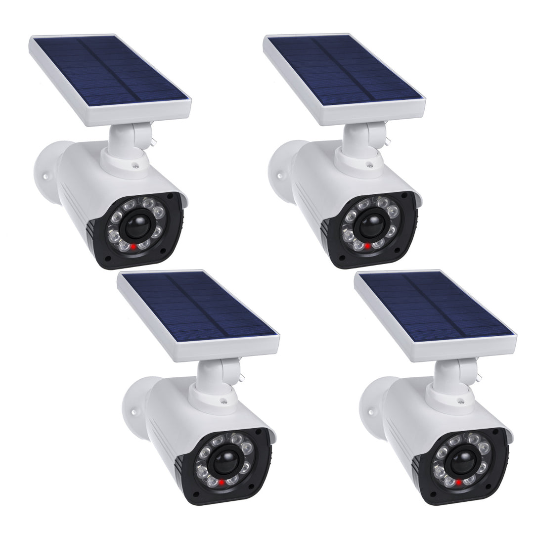 Cámara solar falsa, LED parpadeante, sensor de movimiento, iluminación LED, pegatina gratis, SOL1800S, 4 unidades