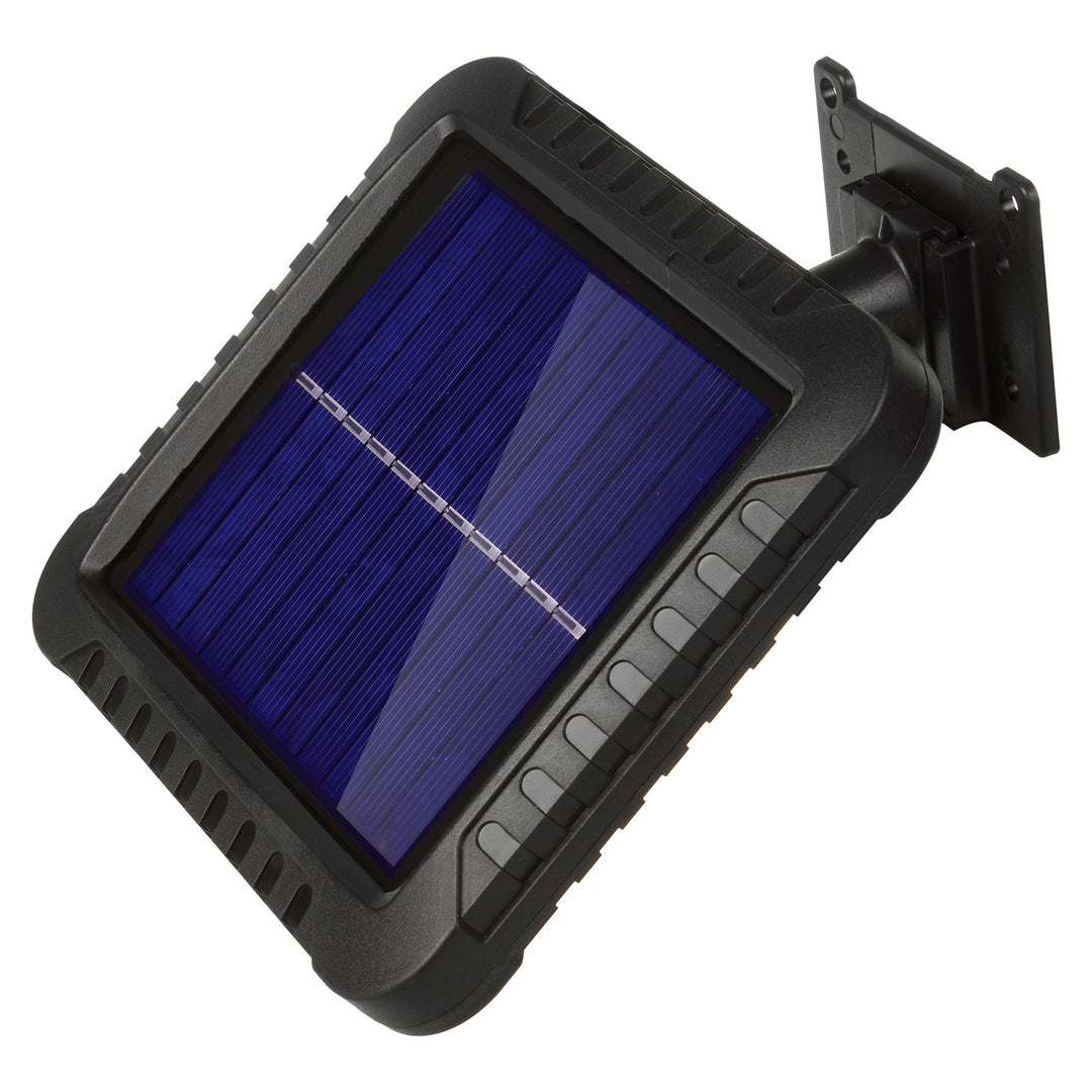 Foco LED solar con sensor de movimiento Maclean, IP44, 5 W, 400 lm, 6000 K, batería de litio de 1300 mAh, 5,5 V CC MCE438, 2 unidades