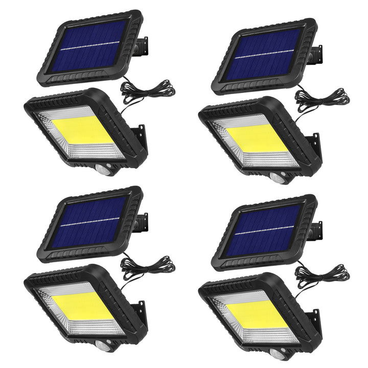 Proyector LED solar con sensor de movimiento Maclean, IP44, 5 W, 400 lm, 6000 K, batería de litio de 1300 mAh, 5,5 V CC MCE438, 4 unidades