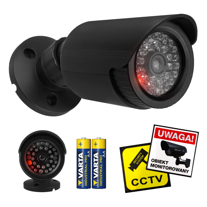 Cámara tubular falsa, diodos IR LED, negra, alimentación 2xAA (incluidas), ABS, IR1800 B