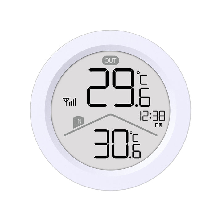 Estación meteorológica inalámbrica GreenBlue, temperatura IN/OUT, reloj, selección °C / °F, alcance hasta 60 m, GB162, 4 pilas AAA