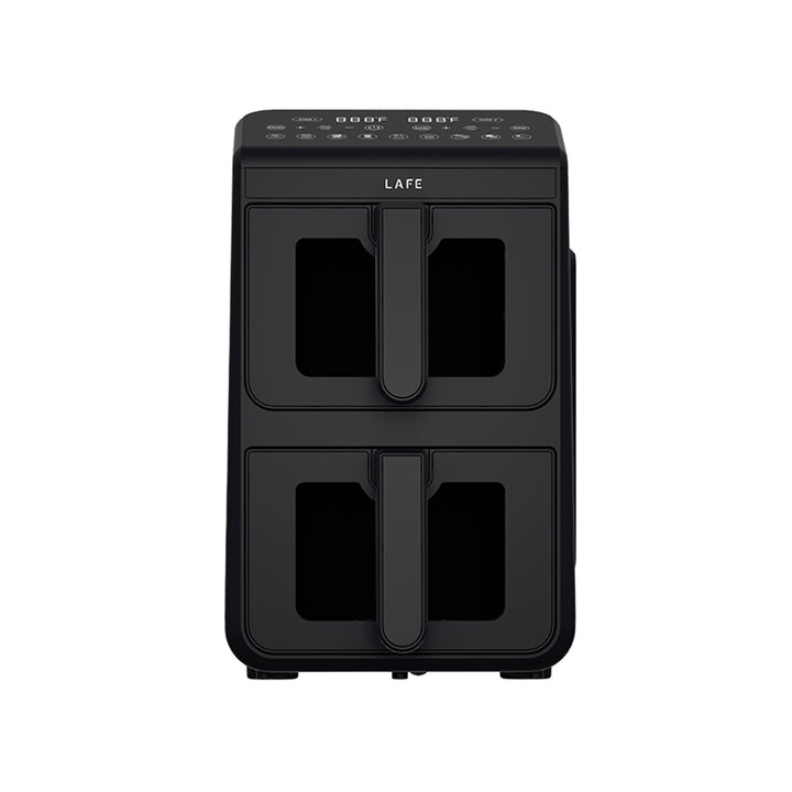 Freidora sin aceite LAFE, freidora de aire, 2 compartimentos de 5 l, potencia de 2460 W, pantalla LCD, Dual Fry