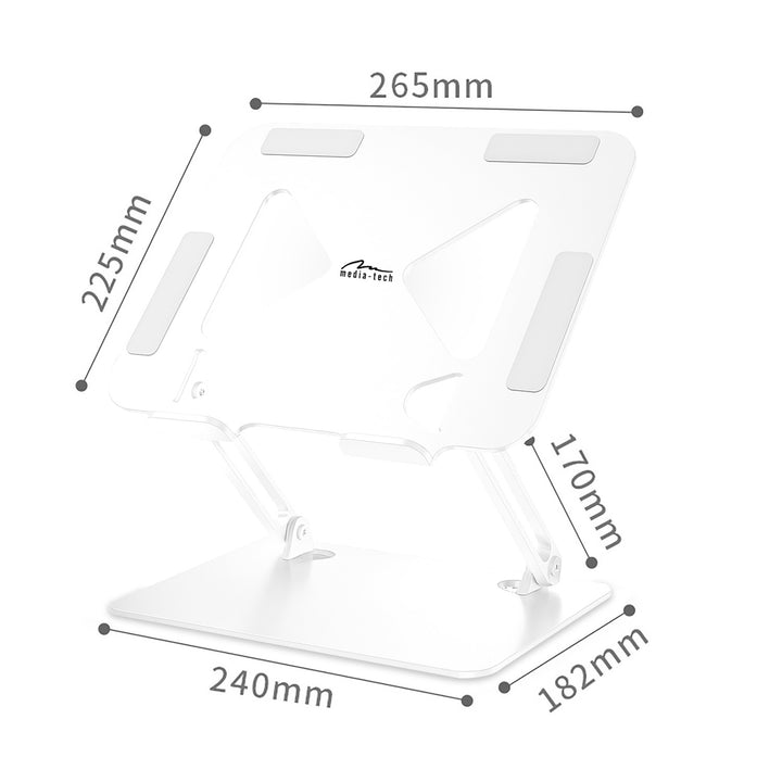 Soporte ergonómico ajustable para portátiles de 10-17 pulgadas LAPTOP STAND MT2661W, Mediatech