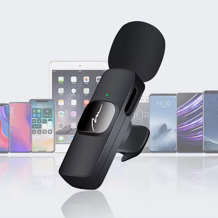 MICRO-MIC DUO: 2 micrófonos inalámbricos de solapa (juego), con clip, iOS y Android (OTG), mini, supersensibles. USB-C y LIGHTNING, Mediatech.