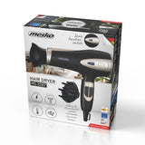 Secador de pelo Mesko, función de ionización, difusor, potencia 2200 W, negro, MS 2287