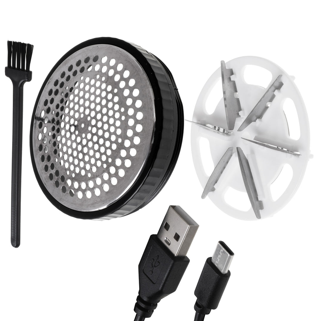 Afeitadora para tejidos Adler, pantalla LCD, 3 velocidades de funcionamiento, negra, AD 9617 black