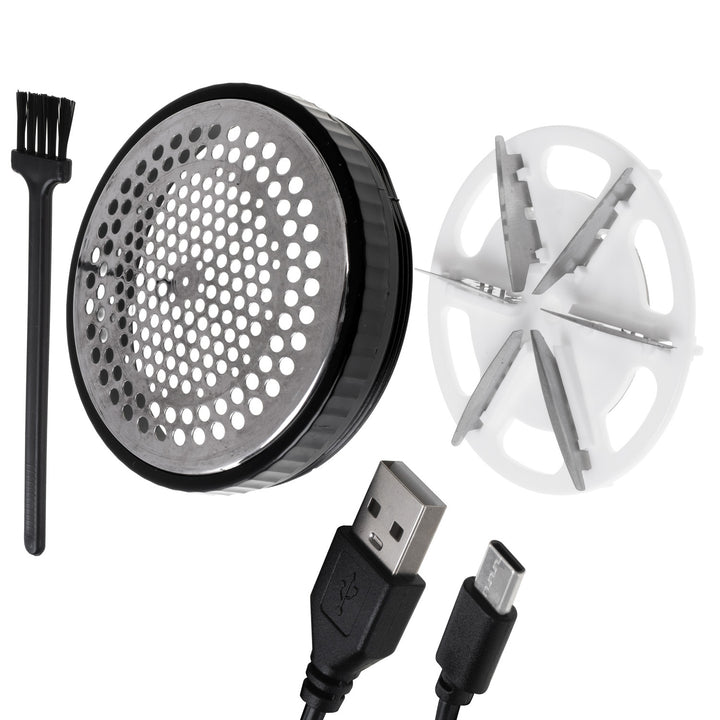 Afeitadora para tejidos Adler, pantalla LCD, 3 velocidades de funcionamiento, negra, AD 9617 black