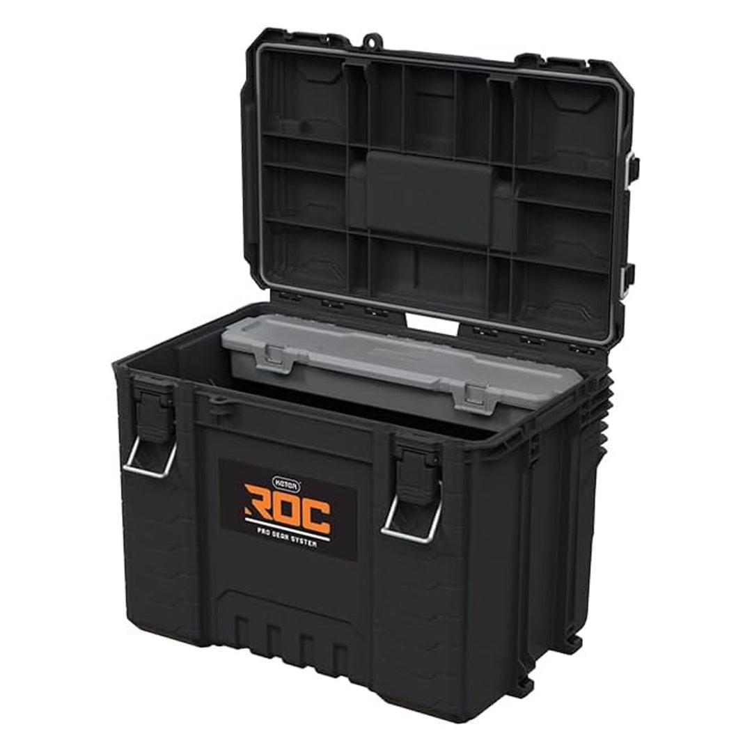 Caja de herramientas Keter ROC XL Pro Gear 2.0, capacidad de carga 72 kg, soportes Pro Mount, posibilidad de colgar en la pared, 256980