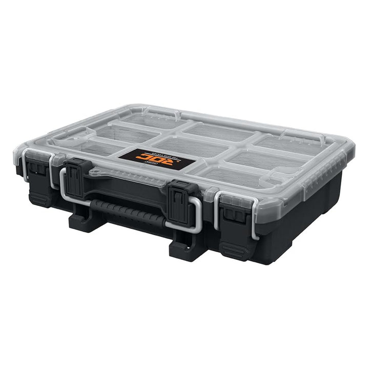 Organizador de herramientas Keter ROC Pro Gear 2.0, soporte para montaje en pared, tapa transparente y resistente, junta de protección contra el polvo y el agua, cierres metálicos, 256983