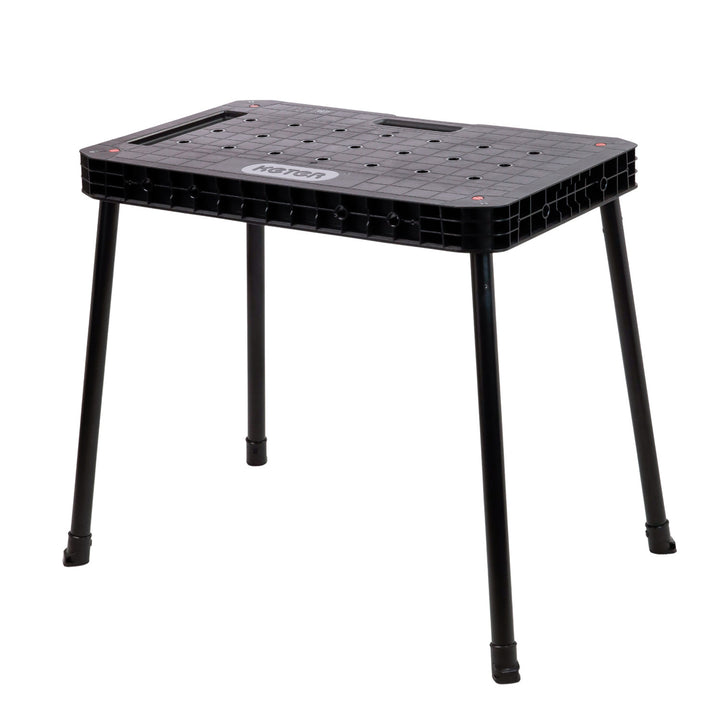 Mesa de trabajo Keter Ultimate, plegable, capacidad de carga de hasta 453 kg, montaje en 30 segundos, amplio espacio de trabajo con orificios de 3/4 pulgadas, portátil, 262936