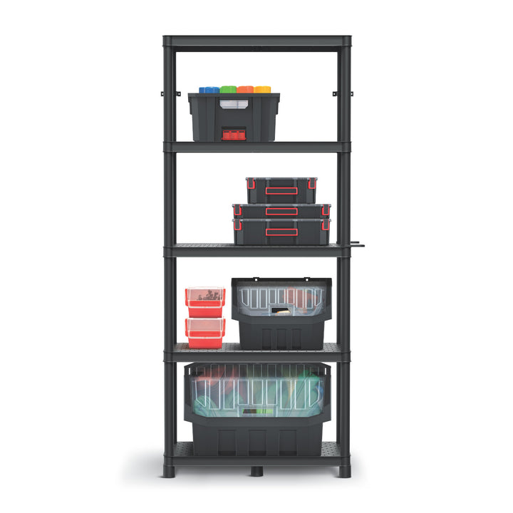 Estantería Stackaro Solid 75 Kistenberg, carga máxima total 220 kg, 5 estantes, montaje en pared, KSS75L5HD-S411