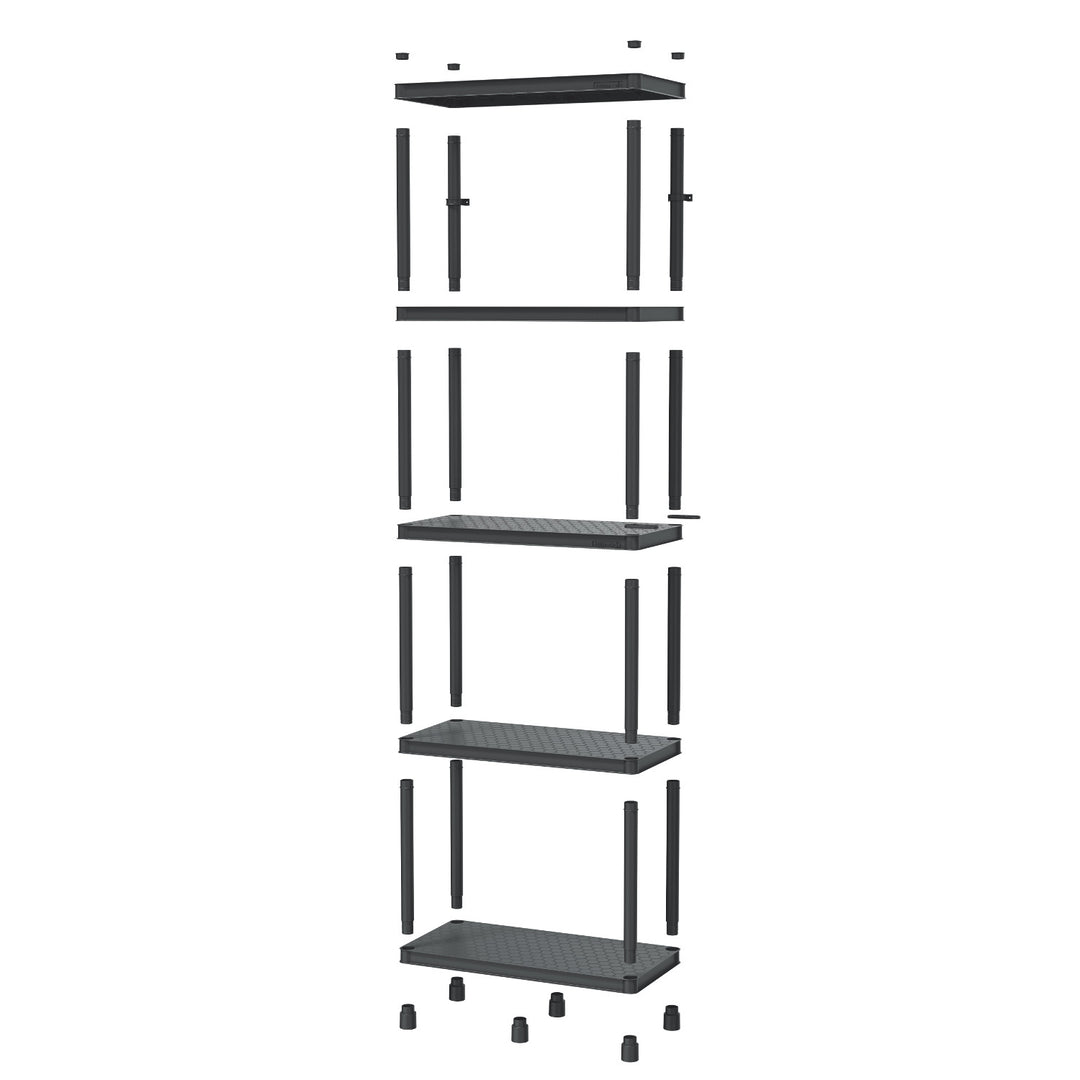 Estantería Stackaro Solid 75 Kistenberg, carga máxima total 220 kg, 5 estantes, montaje en pared, KSS75L5HD-S411