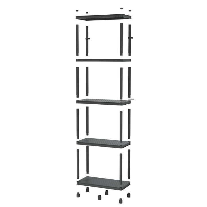 Estantería Stackaro Solid 75 Kistenberg, carga máxima total 220 kg, 5 estantes, montaje en pared, KSS75L5HD-S411