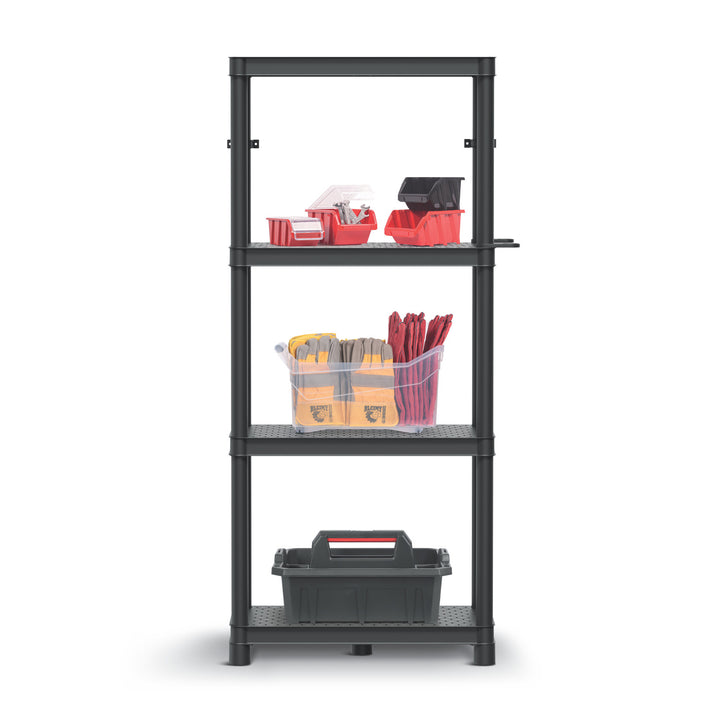 Estantería Stackaro Solid 60 Kistenberg, carga máxima total 185 kg, 4 estantes, montaje en pared, KSS60L4HD-S411