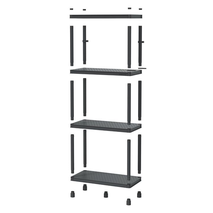 Estantería Stackaro Solid 60 Kistenberg, carga máxima total 185 kg, 4 estantes, montaje en pared, KSS60L4HD-S411