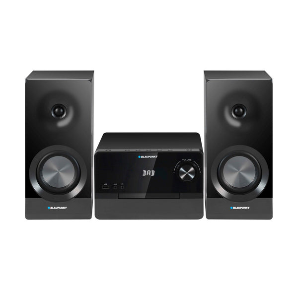 Microtorre Blaupunkt, potencia 100 W RMS, sintonizador DAB+, pantalla LED, radio FM, antena telescópica incluida, conector HDMI ARC, CD/MP3/USB/BT, reloj con función de alarma, MS49DAB